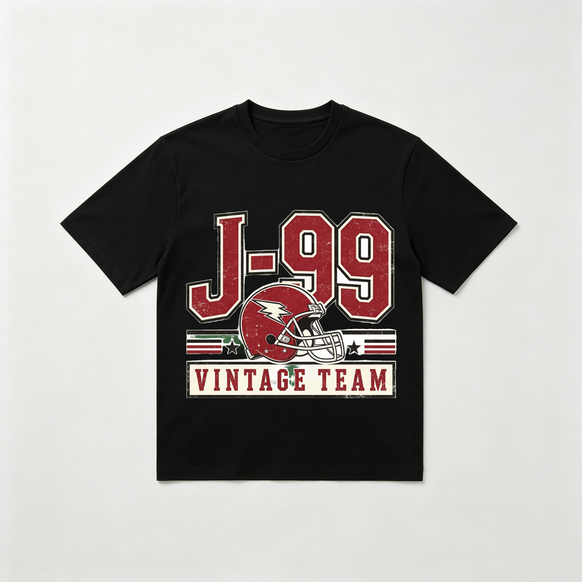 All-black short-sleeve tee with a purely quirky style.