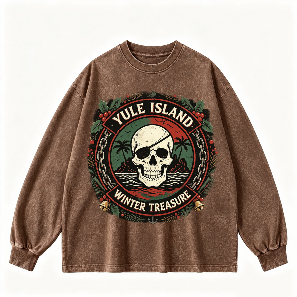 Pink Vintage-Wash Hoodie with Cute Insect Print — 380g Heavyweight Autumn Sweatshirt