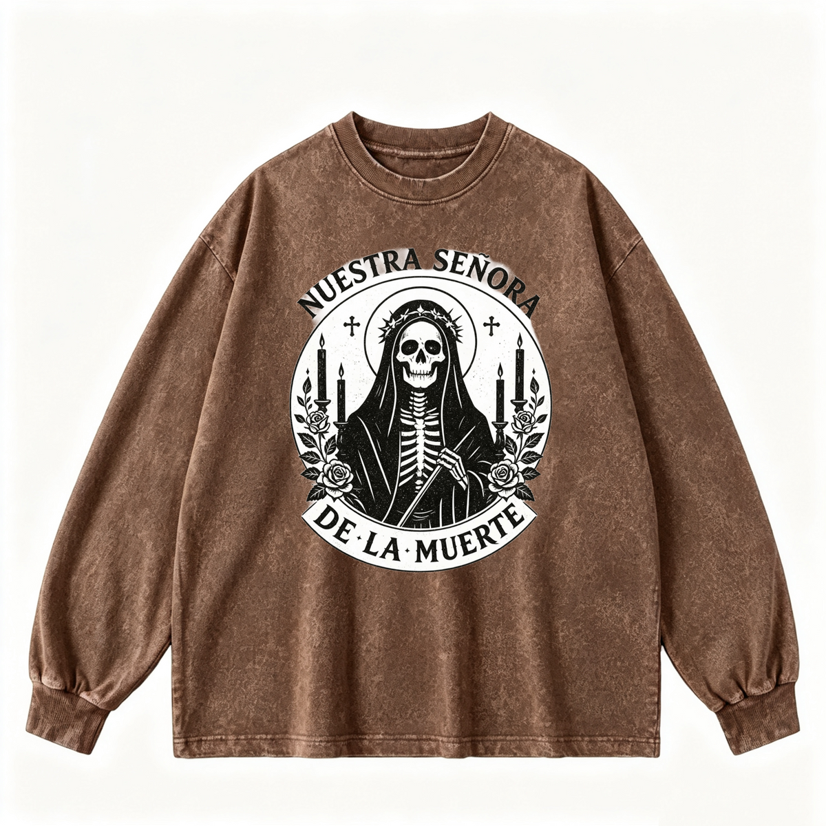 Pink Vintage-Wash Hoodie with Cute Insect Print — 380g Heavyweight Autumn Sweatshirt