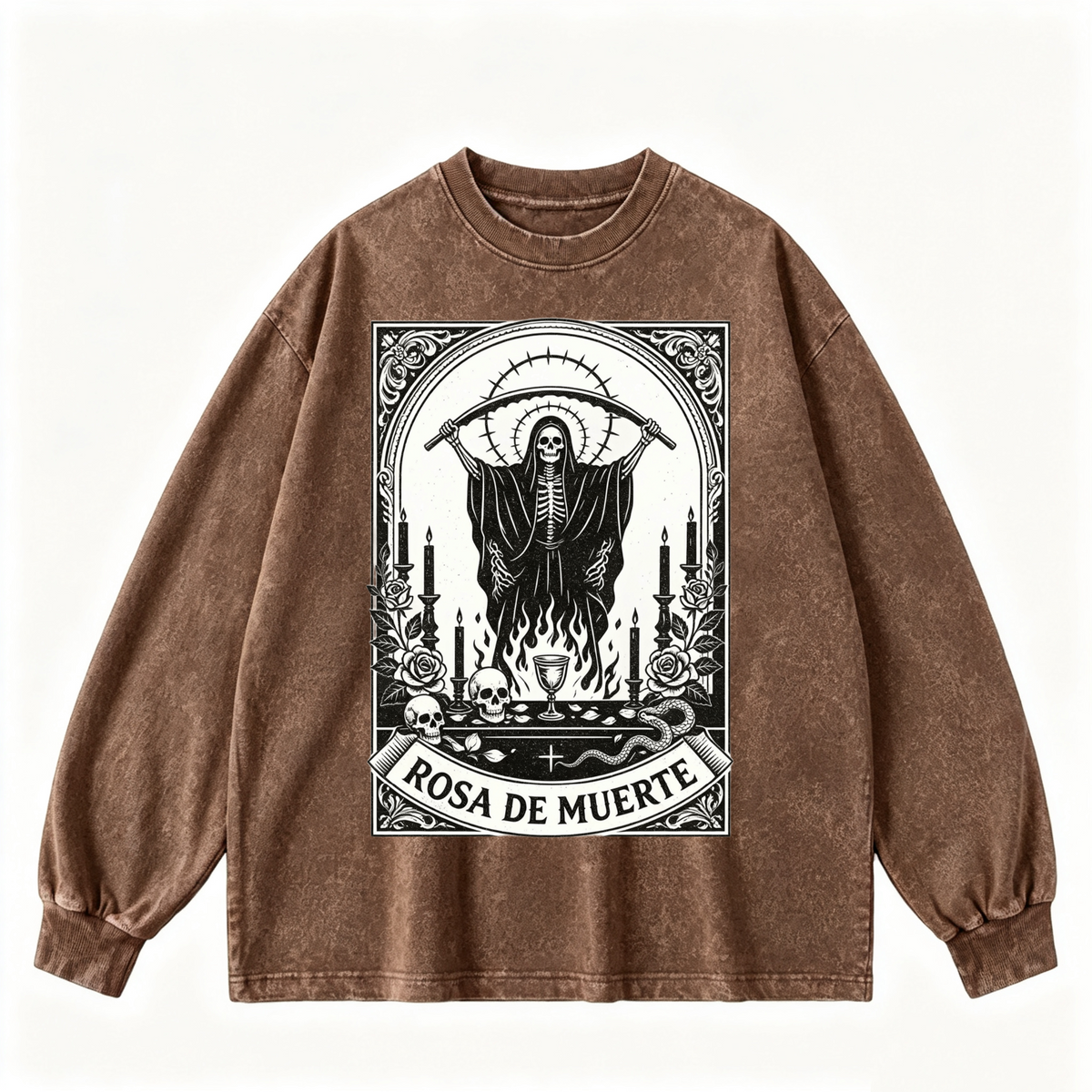 Pink Vintage-Wash Hoodie with Cute Insect Print — 380g Heavyweight Autumn Sweatshirt