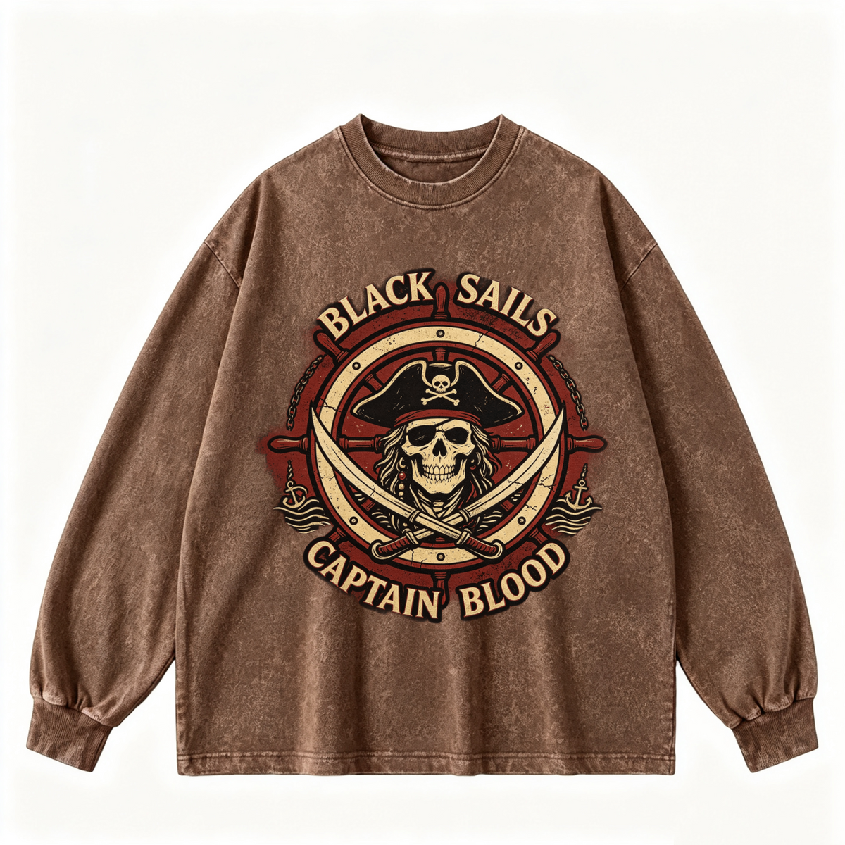 Pink Vintage-Wash Hoodie with Cute Insect Print — 380g Heavyweight Autumn Sweatshirt