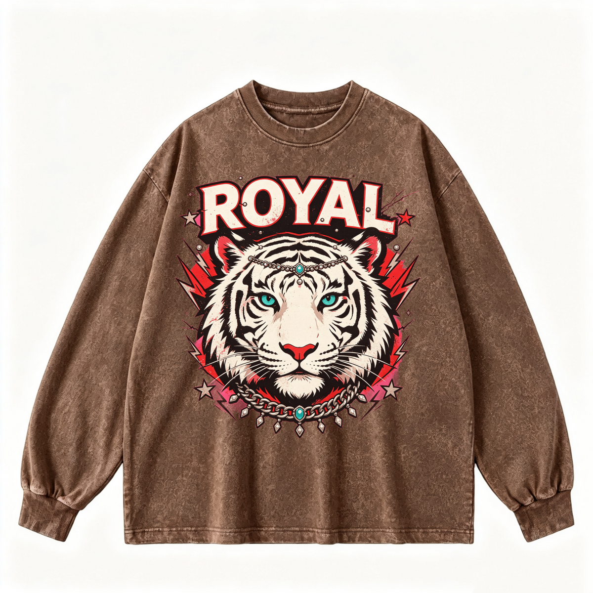 Pink Vintage-Wash Hoodie with Cute Insect Print — 380g Heavyweight Autumn Sweatshirt