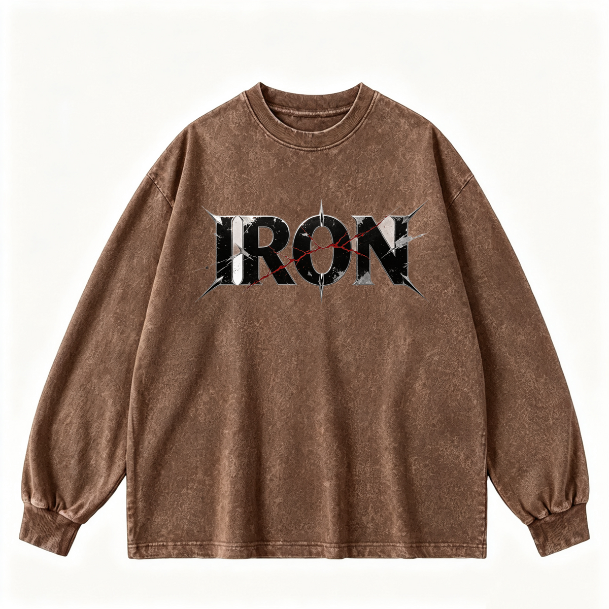 Pink Vintage-Wash Hoodie with Cute Insect Print — 380g Heavyweight Autumn Sweatshirt