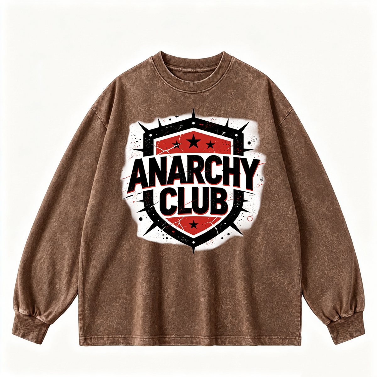 Pink Vintage-Wash Hoodie with Cute Insect Print — 380g Heavyweight Autumn Sweatshirt