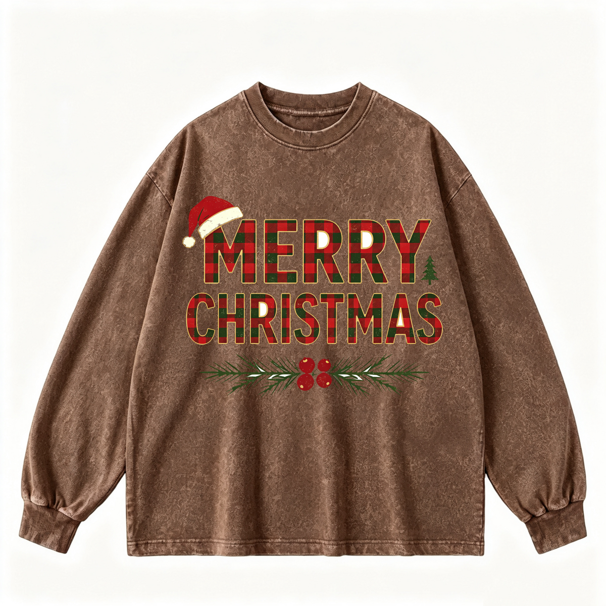 Pink Vintage-Wash Hoodie with Cute Insect Print — 380g Heavyweight Autumn Sweatshirt