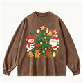 Pink Vintage-Wash Hoodie with Cute Insect Print — 380g Heavyweight Autumn Sweatshirt