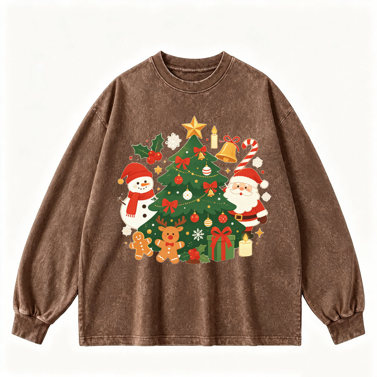 Pink Vintage-Wash Hoodie with Cute Insect Print — 380g Heavyweight Autumn Sweatshirt