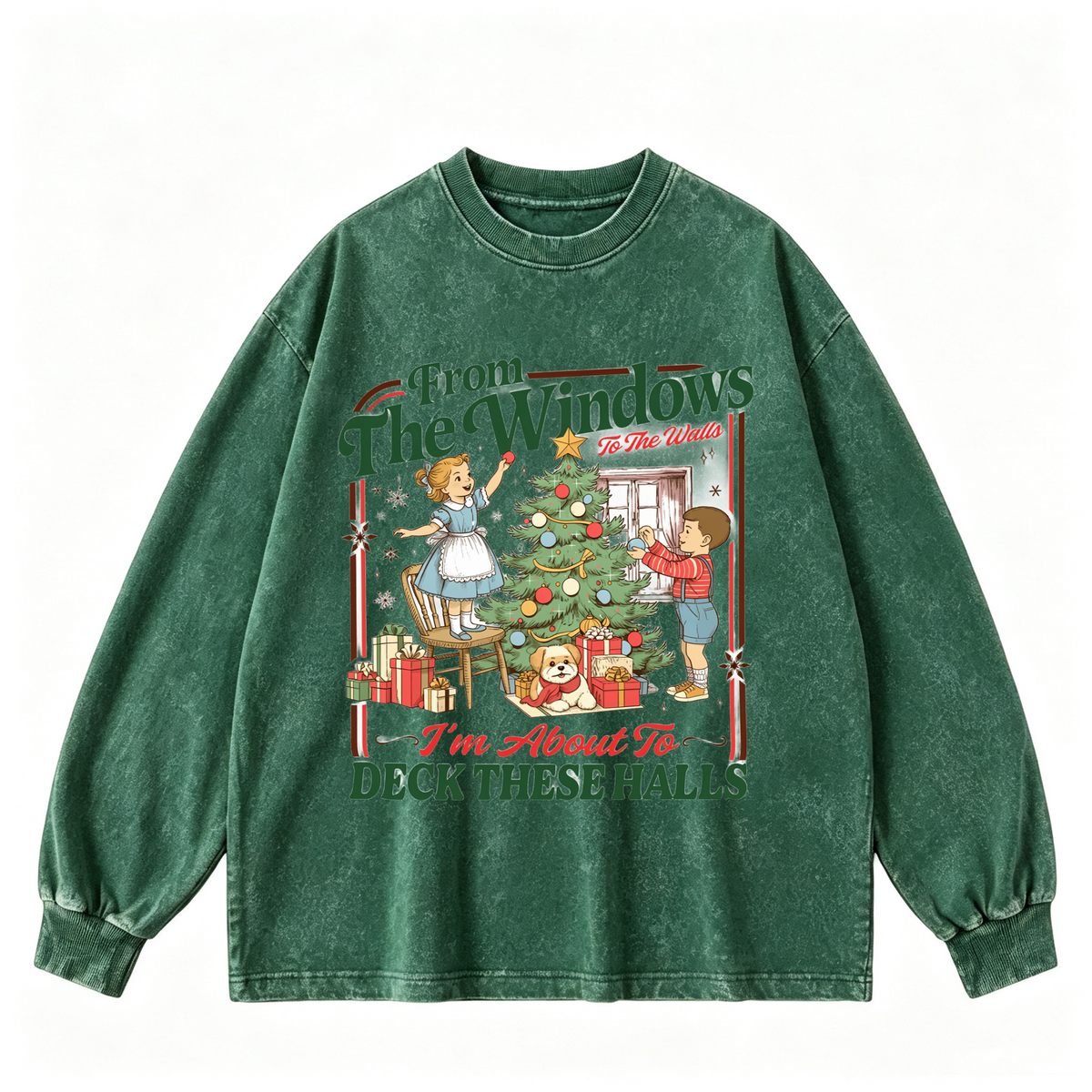 Vintage-wash sweatshirt