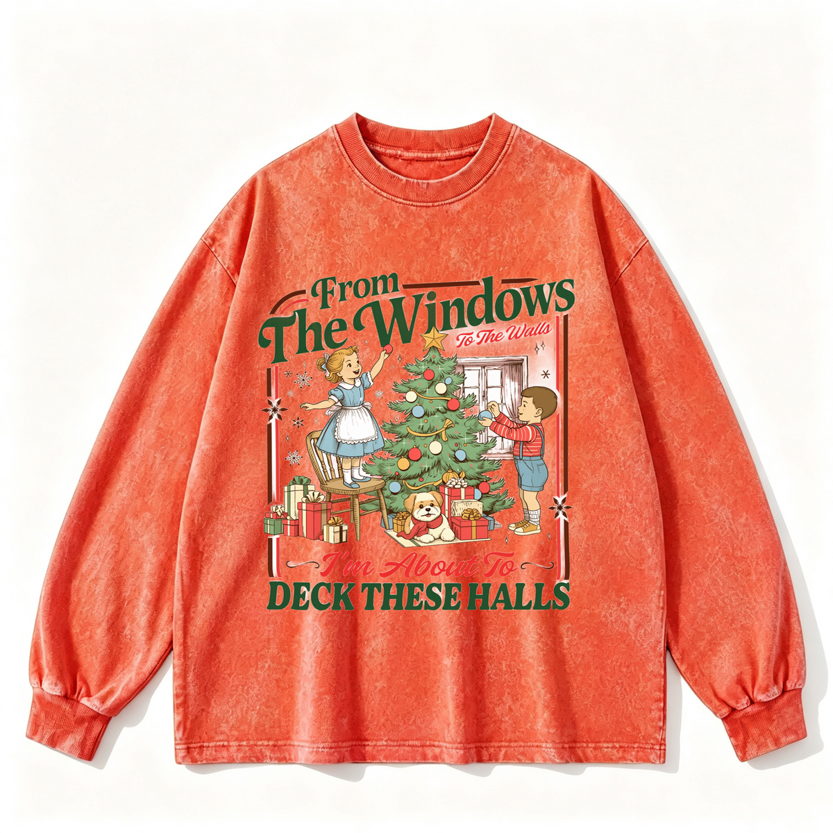 Vintage-wash sweatshirt