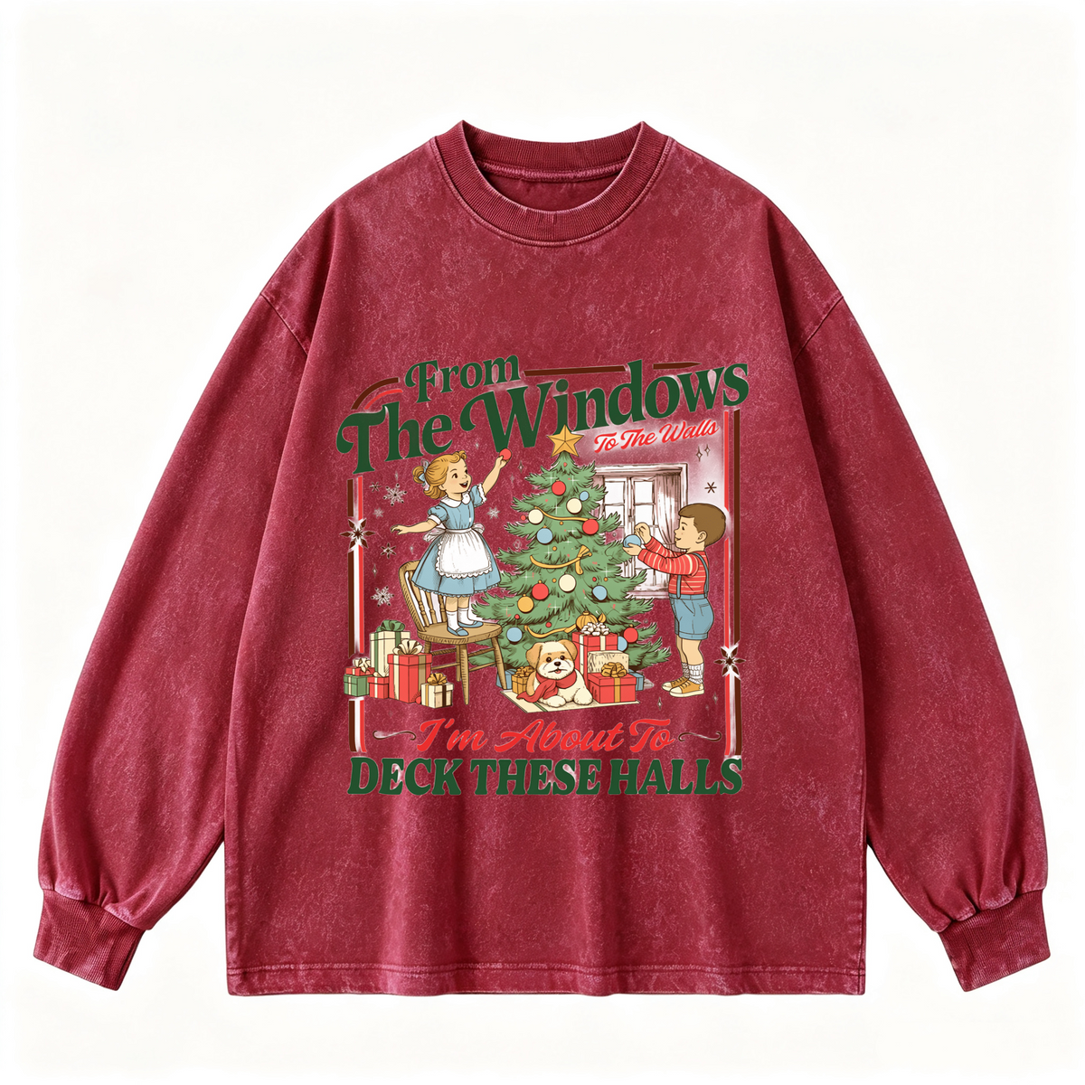 Vintage-wash sweatshirt