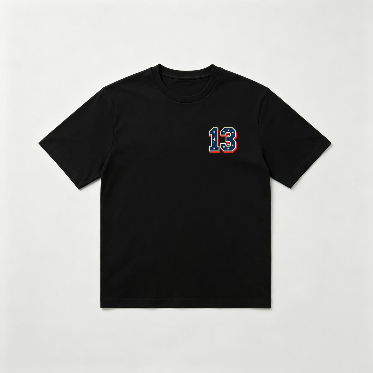 All-black short-sleeve tee with a purely quirky style.