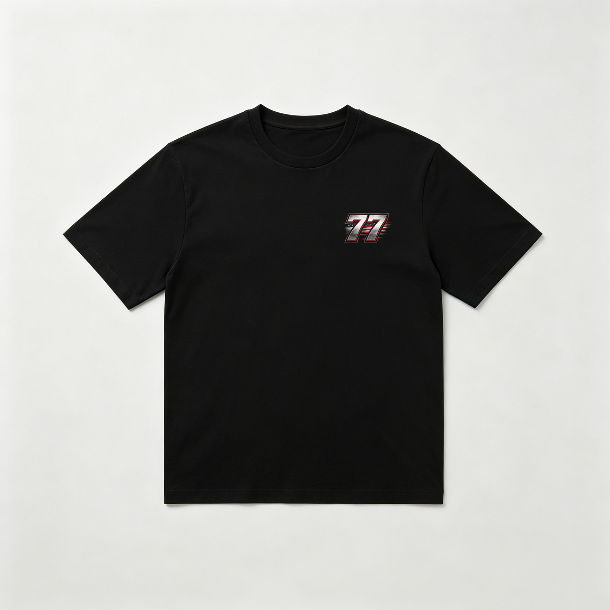 All-black short-sleeve tee with a purely quirky style.