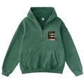 Pink Vintage-Wash Hoodie with Cute Insect Print — 380g Heavyweight Autumn Sweatshirt
