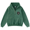 Pink Vintage-Wash Hoodie with Cute Insect Print — 380g Heavyweight Autumn Sweatshirt