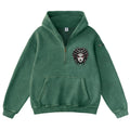 Pink Vintage-Wash Hoodie with Cute Insect Print — 380g Heavyweight Autumn Sweatshirt