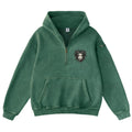 Pink Vintage-Wash Hoodie with Cute Insect Print — 380g Heavyweight Autumn Sweatshirt