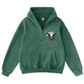 Pink Vintage-Wash Hoodie with Cute Insect Print — 380g Heavyweight Autumn Sweatshirt